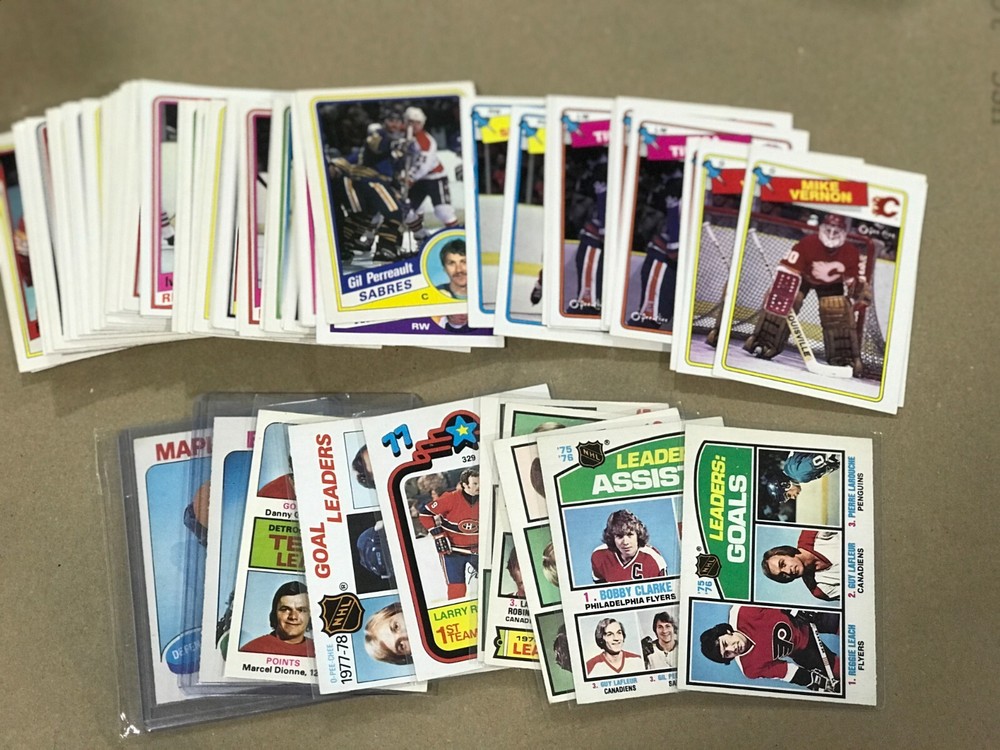 Lot of (77) 1980s O-Pee-Chee Hocley cards, mostly 1984-85 with some 70s