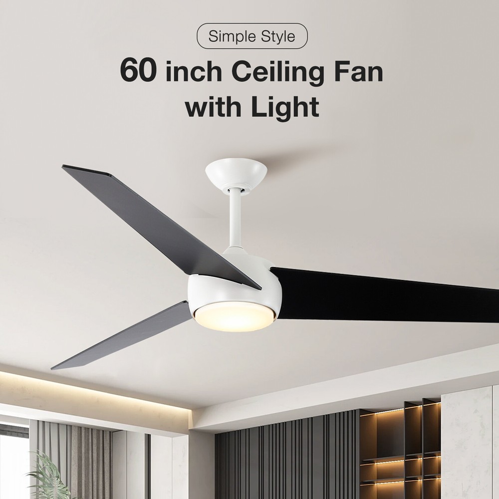 60 Inch Ceiling Fan with Light Kit and Remote Control for Easy Operation