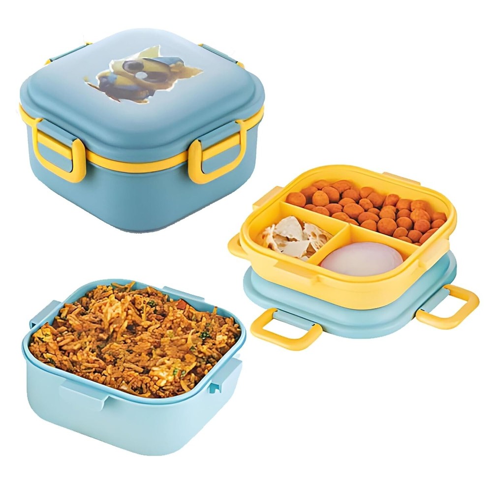 Colorful Leak-Proof Kids Bento Lunch Box with Compartments
