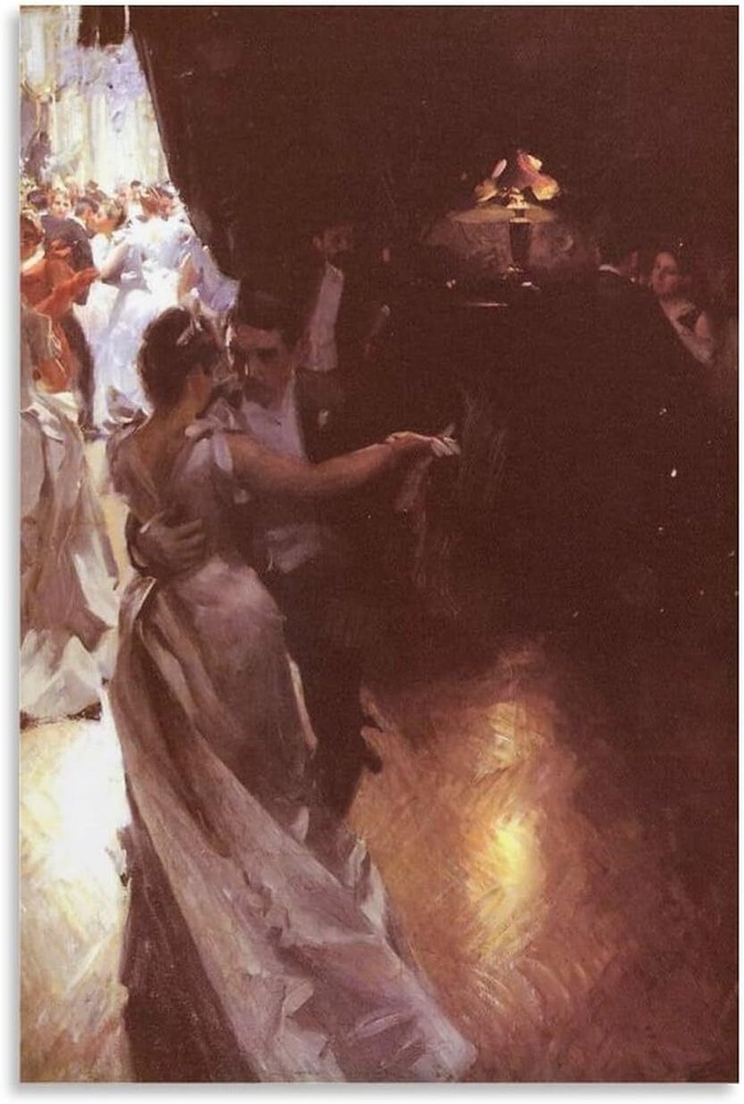 Anders Zorn Art Poster Waltz 1891 Painting Vintage Canvas Poster Picture Print