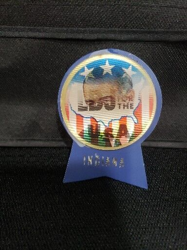 Vintage LBJ For USA 1964 Indiana Democratic Nat’l Convention Flicker Badge
