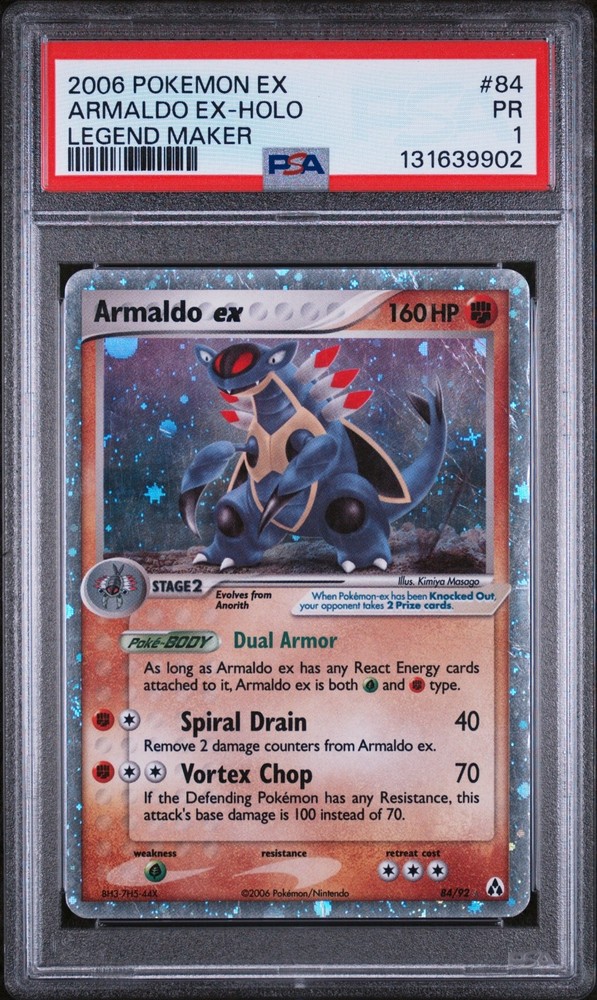 PSA 1 2006 POKEMON EX LEGEND MAKER 84/92 ARMALDO EX-HOLO