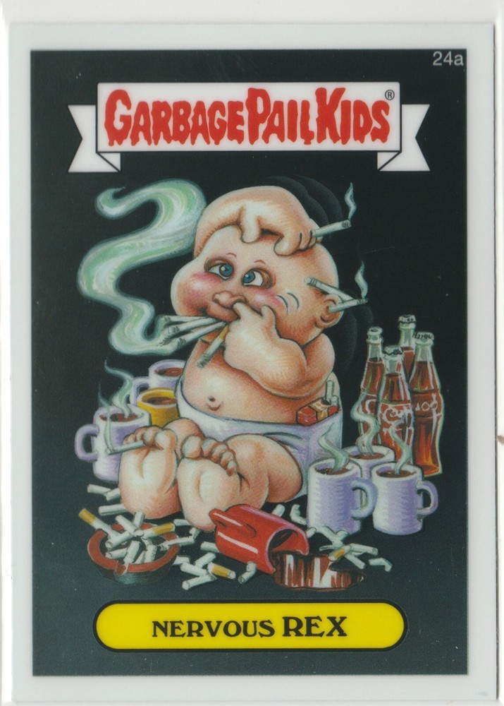Nervous Rex #24a Garbage Pail Kids 2013 Chrome Series 1 CS1 GPK Card