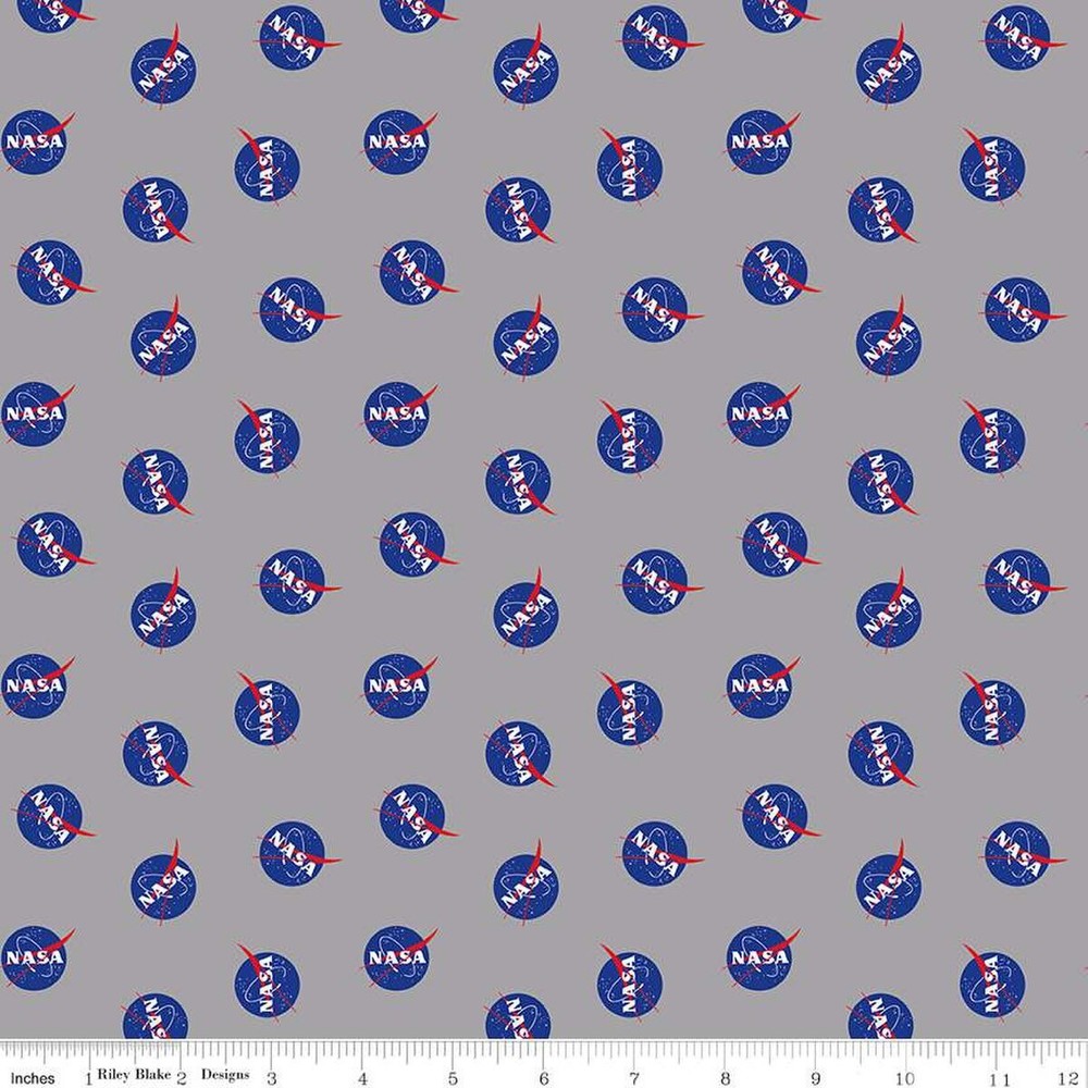 Handmade Placemat Or Table Runner Outer Space by NASA Logo Toss Gray