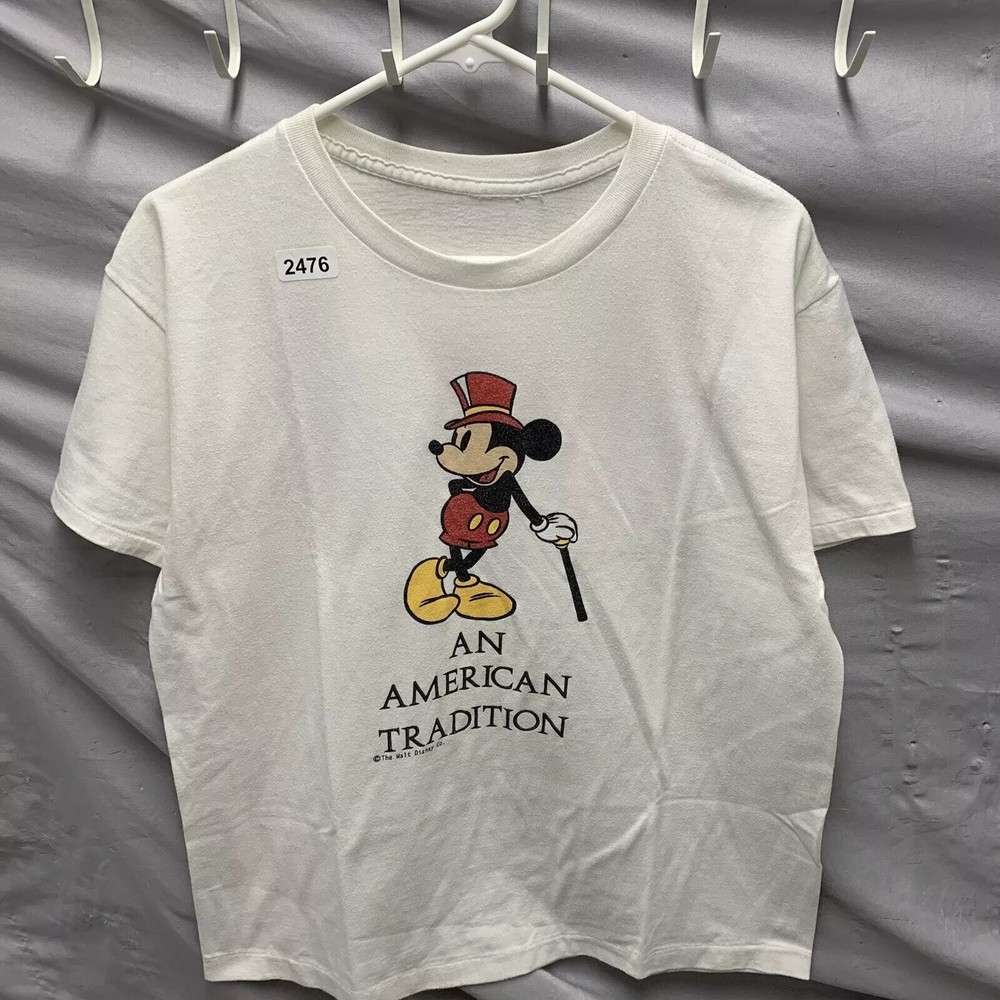 Vintage Mickie Mouse Shirt Adult Large White An American Tradition 80s Men’s