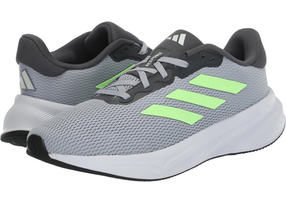 ADIDAS Men's Running RESPONSE Sneaker Shoes Sz Men’s 11 Silver/Green New In Box