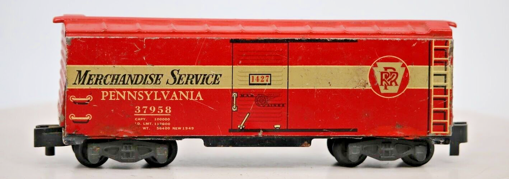 Vintage MARX Pennsylvania 37958 Merchandise Service Box Car Custom S Gauge