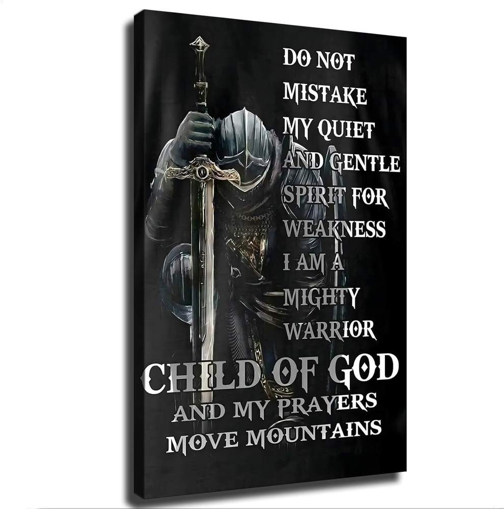 Templar Knight Inspirational Quotes Poster Canvas Painting  Wall Art Decoration