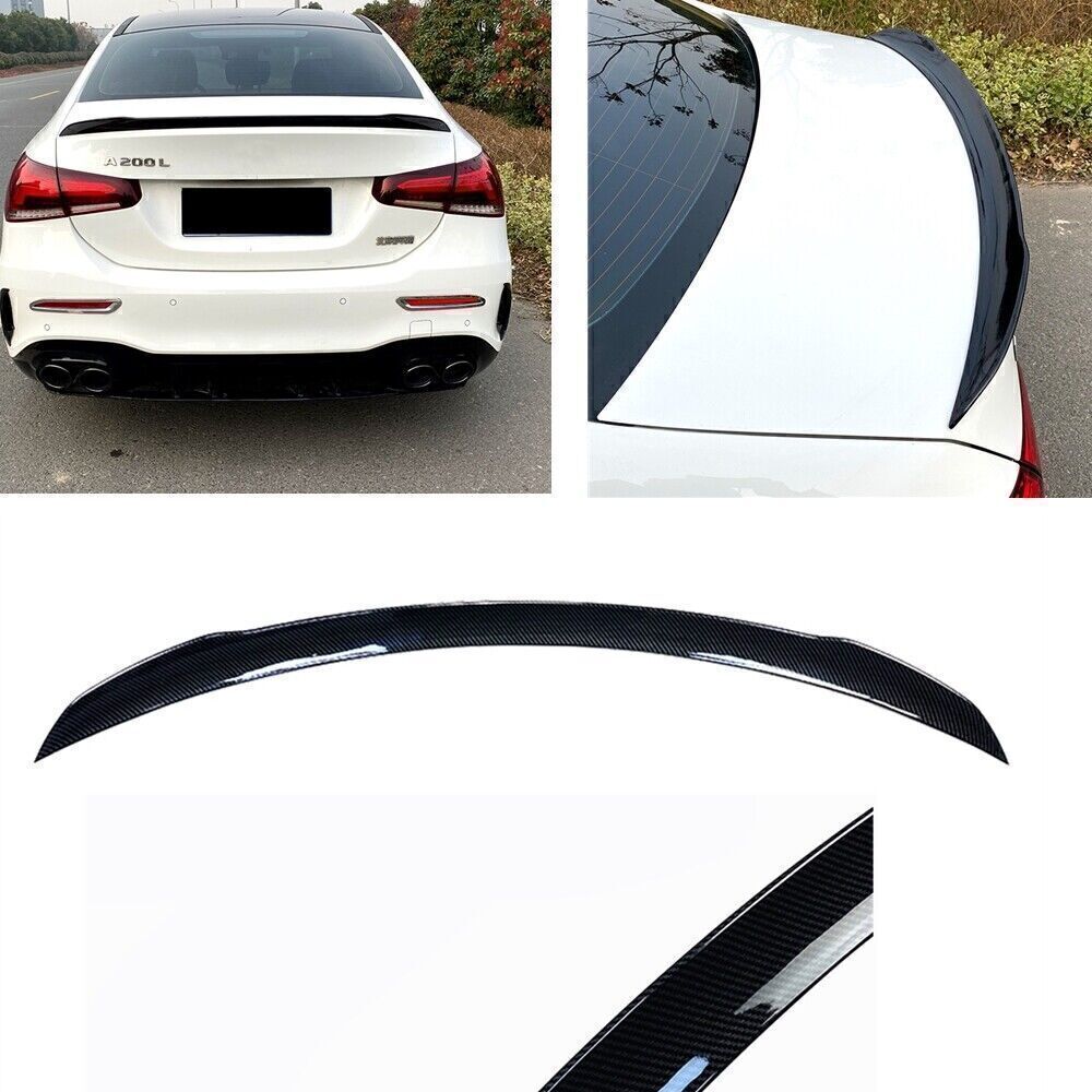 Black Tail Wing Lip Trunk Spoiler for Benz W177 A-Class 2019-2024