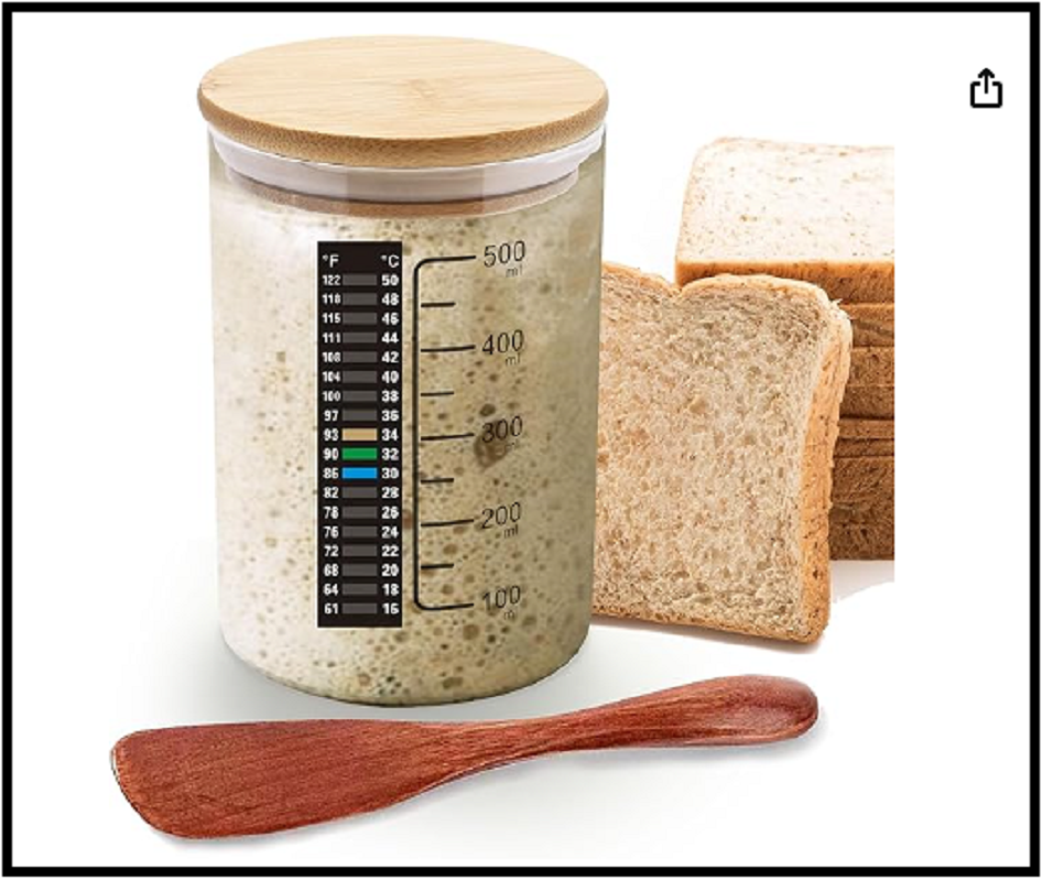 Sourdough Bread Starter Kit，Bread Baking Supplies,Sourdough Starter Jar