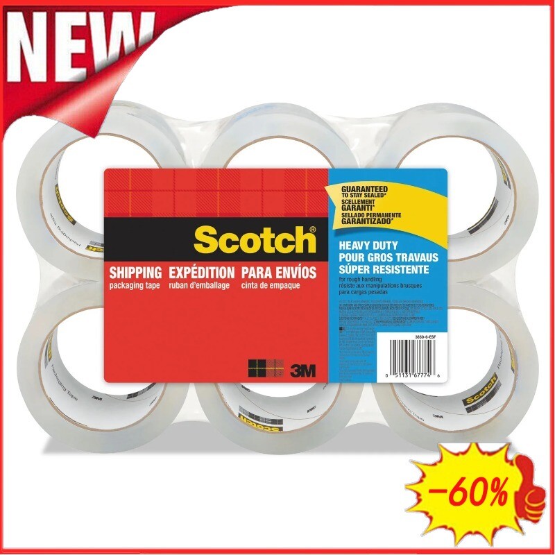 Scotch 3850 Heavy-Duty Packaging Tape, 3