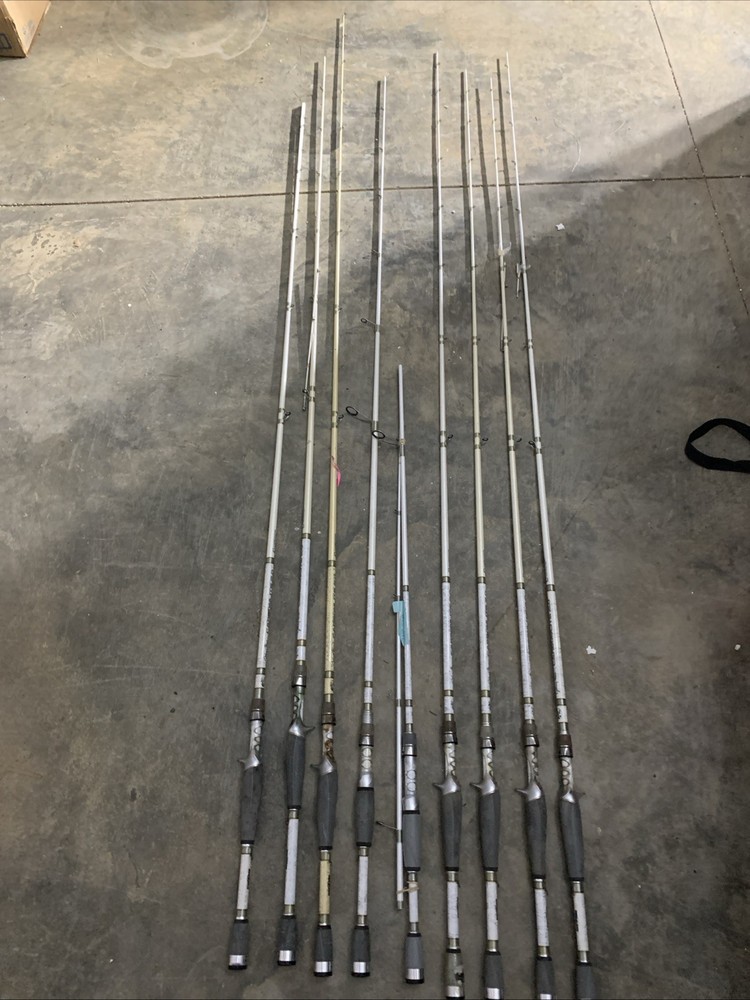 Lot Of 9 Johnny Morris Carbonlite 2.0 Fishing Rod (FOR PARTS OR REPAIR) (BROKEN