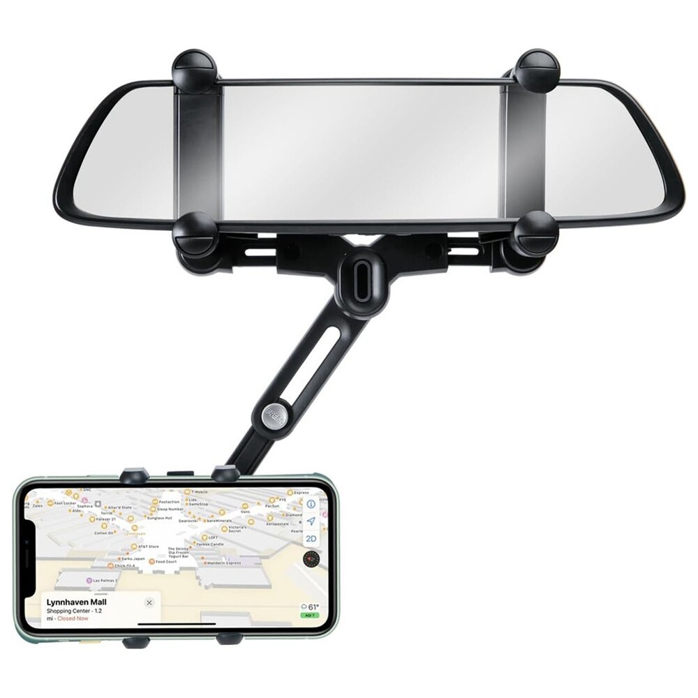 360° Rotatable Retractable Car Phone Holder for Rear View Mount