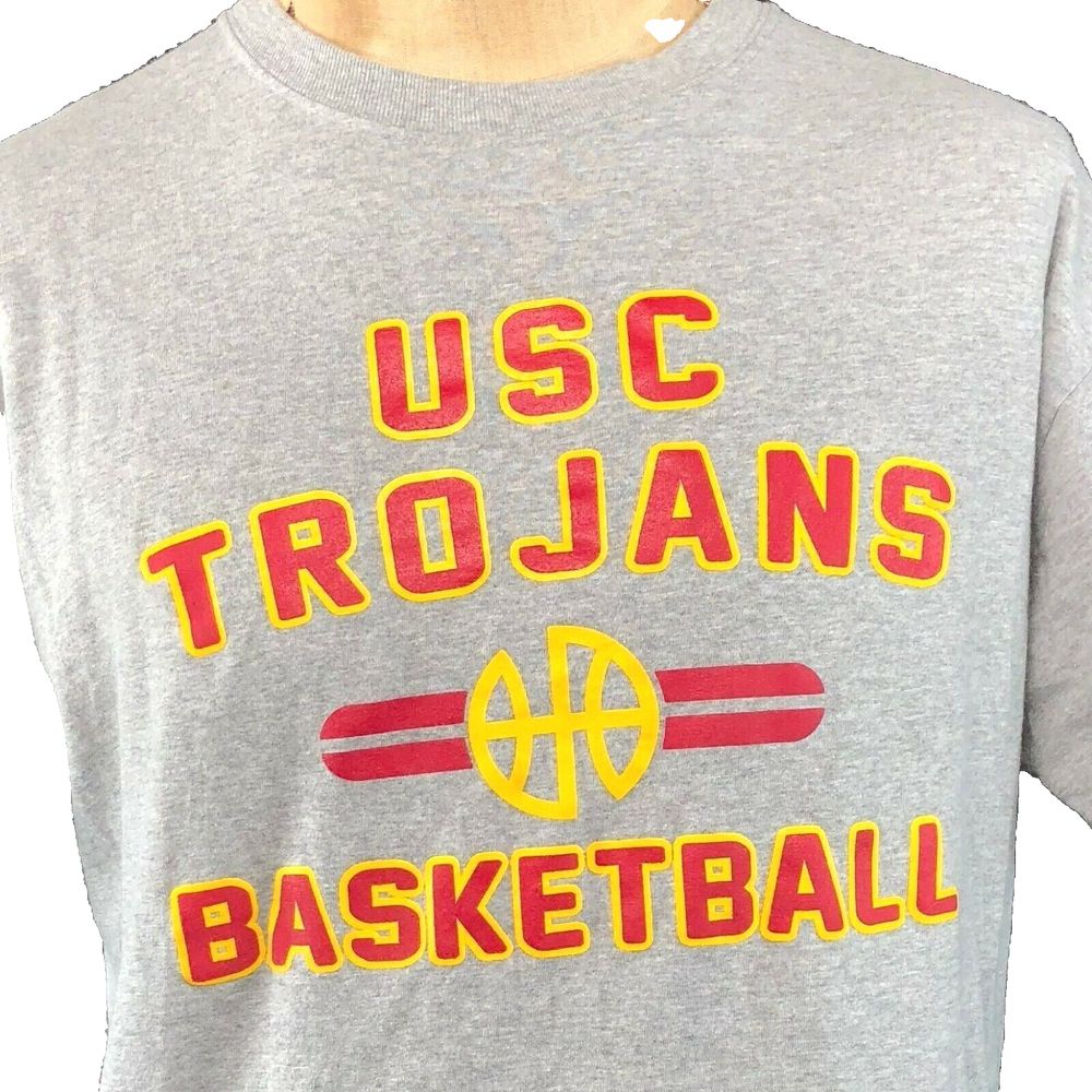 USC Trojans Basketball Gray T-Shirt size XL Mens 46x28 NCAA University So Calif