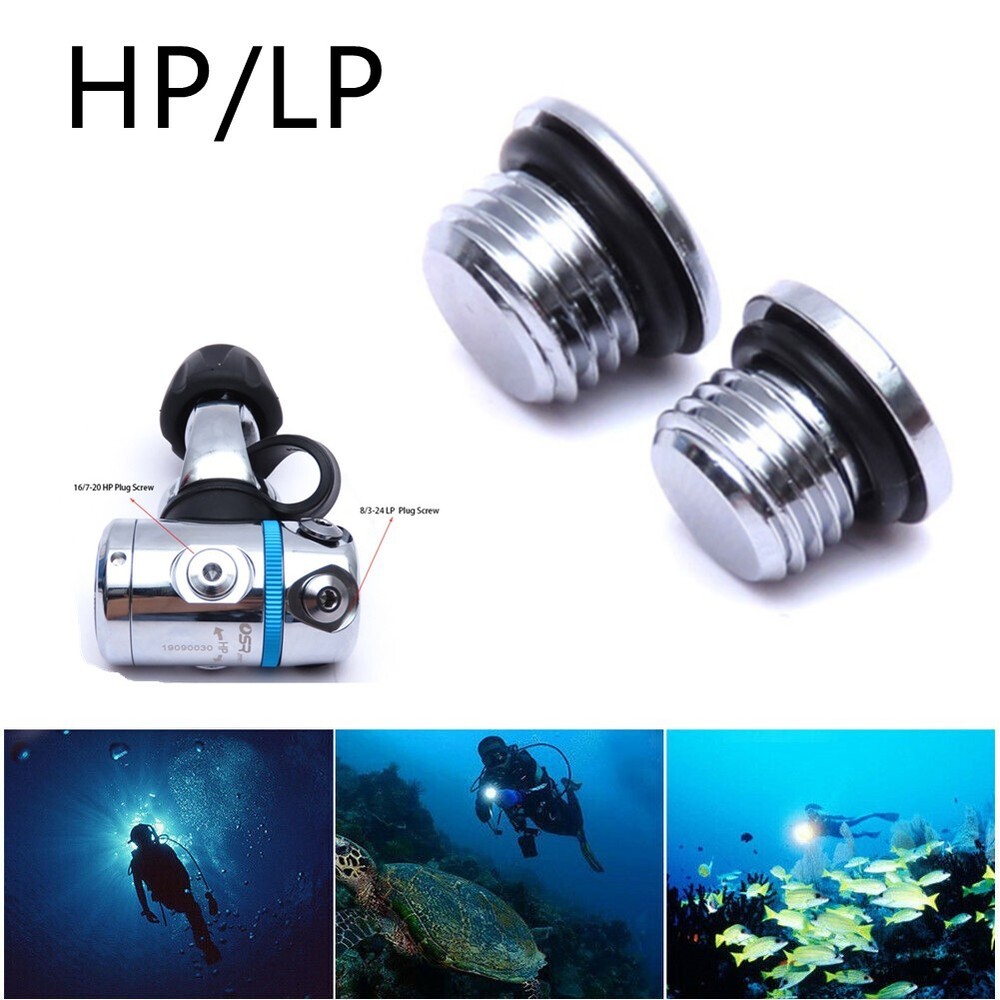 Scuba Port Plug-Diving Regulator-Replacement Screw High Pressure Low-Pressure