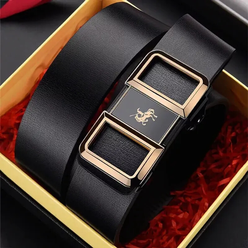 New Genuino Correa De Lujo Cinturones Masculinos.cinto Para Hombres De Cuero