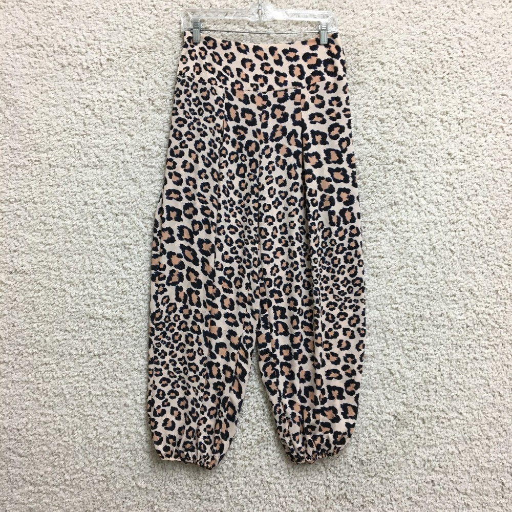 Victorias Secret Pants Extra Small Adult Beige Leopard Harem Pull On Womens XS