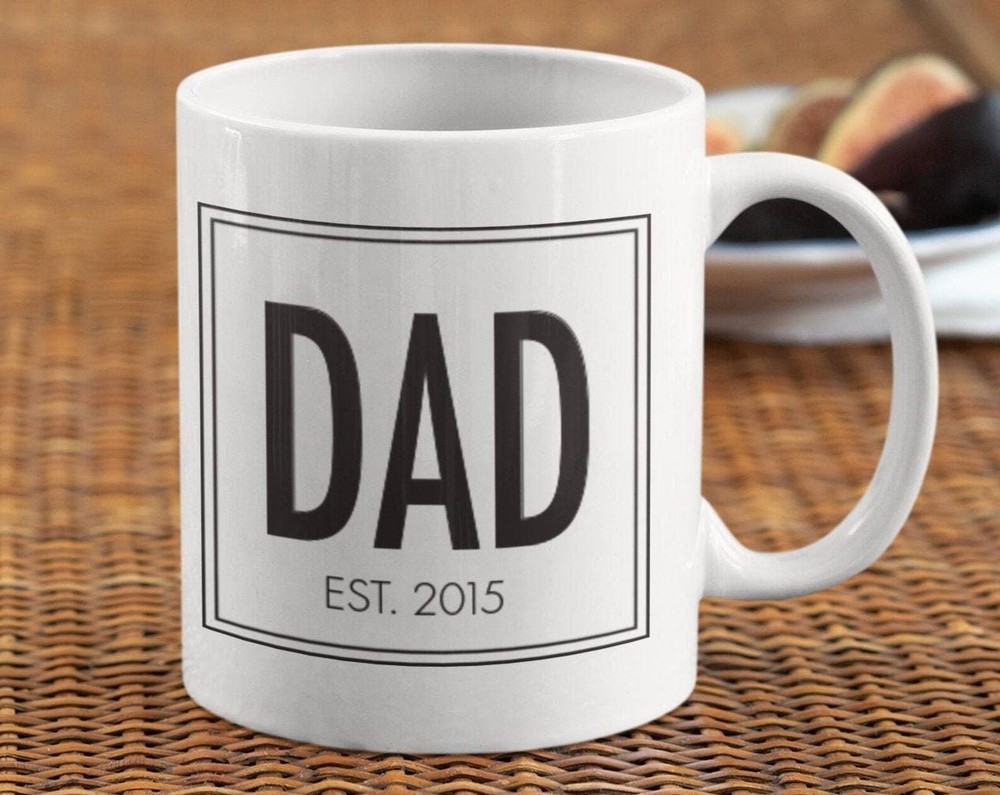 Dad Est 2021 Mug New Dad Coffee Mug Dad Gifts Fathers Day Mug Dad Mom Christmas
