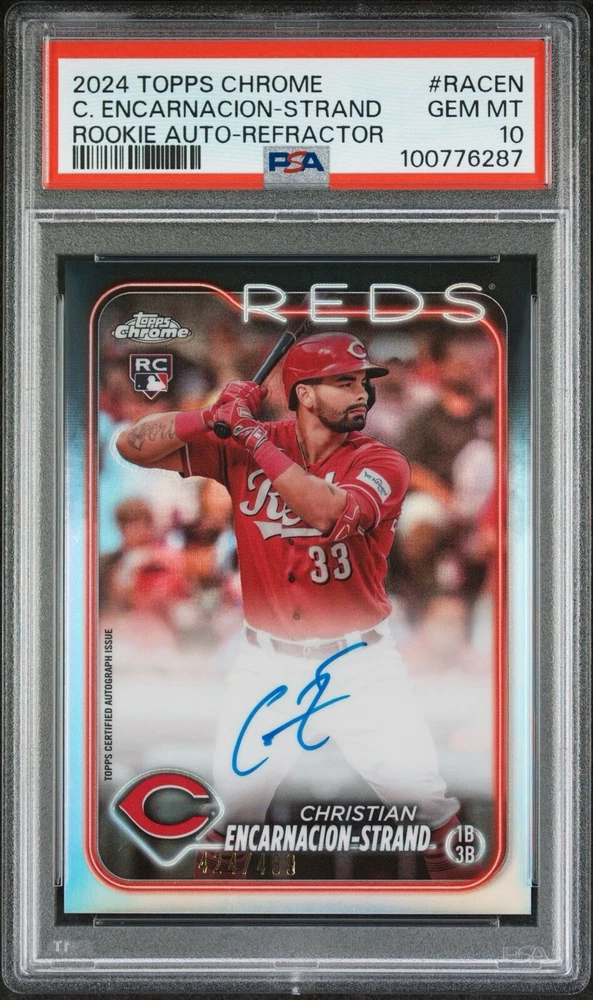 2024 Topps Chrome - Rookie Autographs Refractor #RA-CEN Christian Encarnacion-Strand /499 (AU, RC)