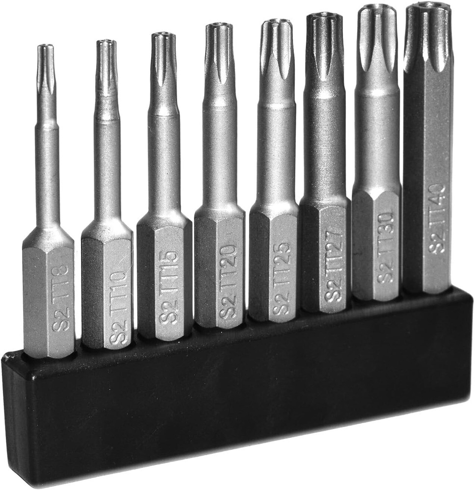8Pcs Magnetic Tamper Proof Torx Star Security Screwdriver Bits Set T4-T8