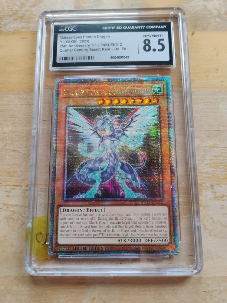 Yu-Gi-Oh Galaxy-Eyes Photon Dragon QCSR TN23-EN012 CGC 8.5 Graded Card