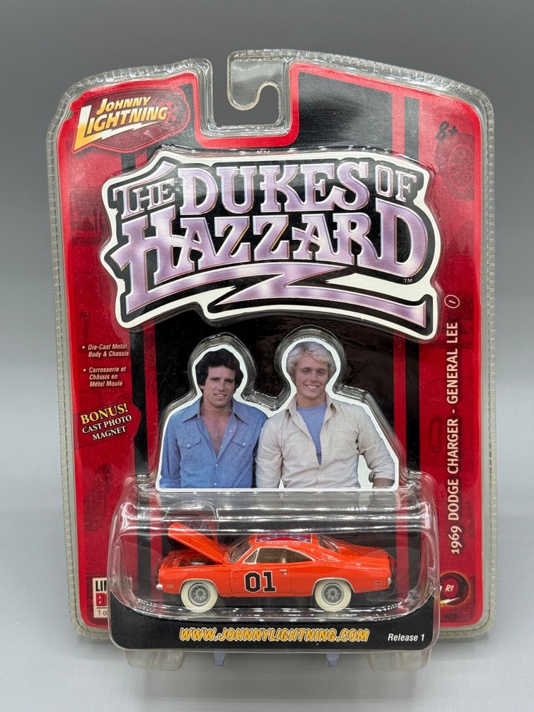 💯 Johnny WHITE Lightning The Dukes of Hazzard R1 1969 Charger General Lee 👌🏻