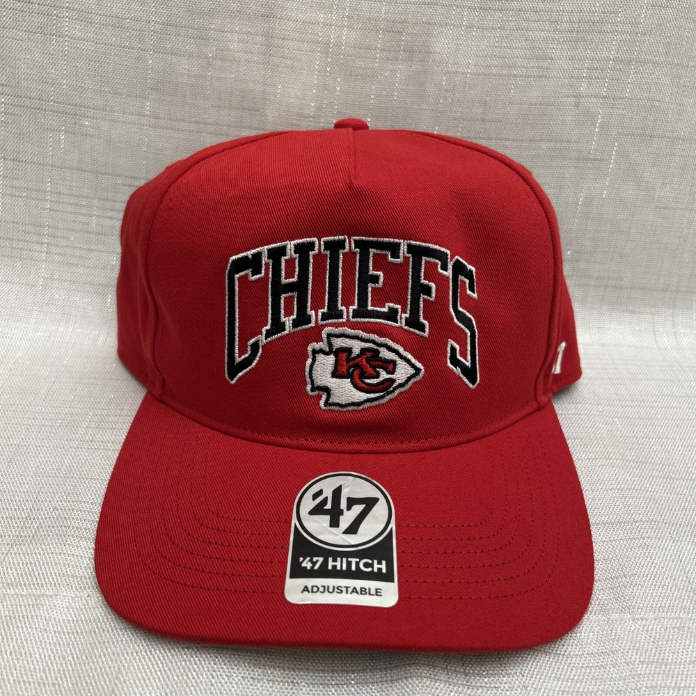 New Kansas City Chiefs Snapback Hat Cap 47 Brand Hitch spell out Red Logo NFL KC