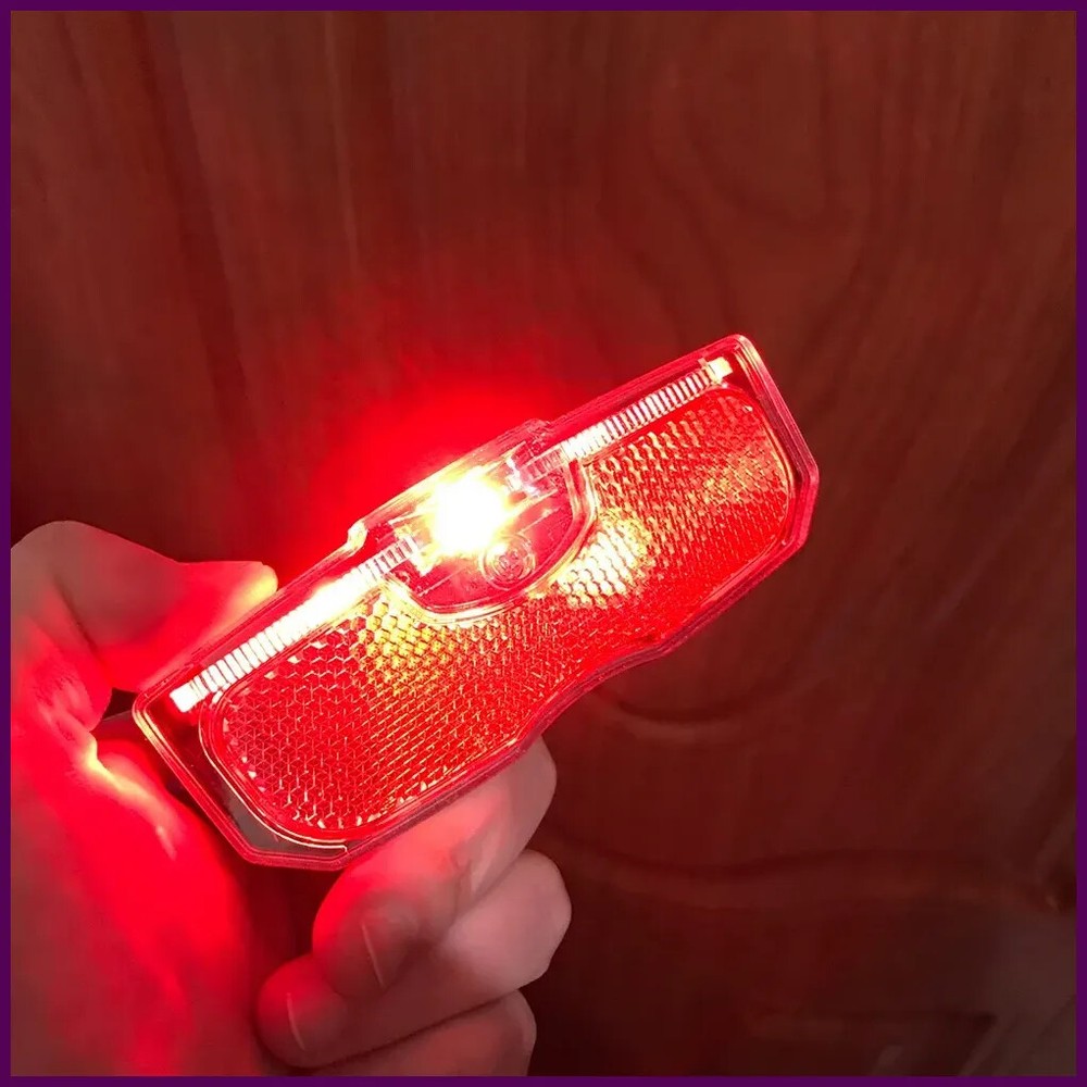 Bike Rear Rack Reflector Tail Light with Battery Power