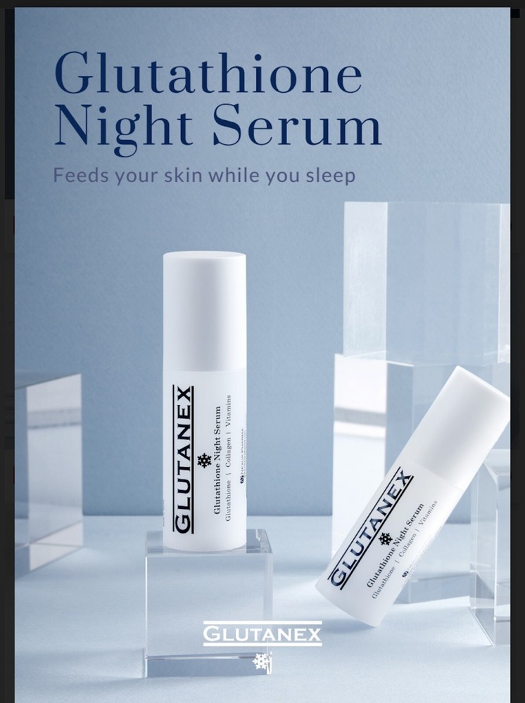 Glutanex Night Serum with glutathione, collagen and peptides  30 ml