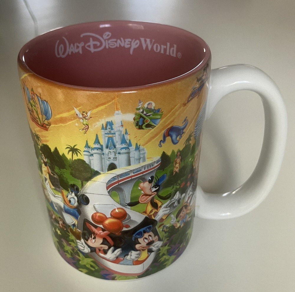 Vintage Disney Pixar Parks MOM 3D Mug Purple Mickey Minnie Coffee Cup