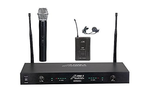 Audio2000 AWM6002UL UHF 2-Channel Wireless System with Handheld Mic and Lavalier
