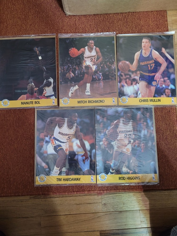 Golden State Warriors Lot Of 5 Nba Hoops 8x10 Action Photos