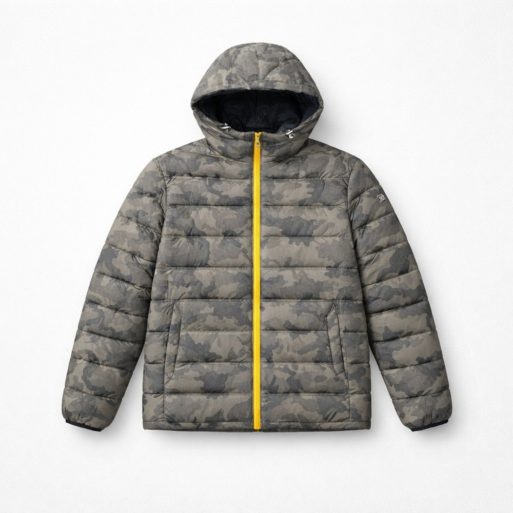 Men’s Size Large Nautica Camo Puffer Sherpa Lined Jacket Green NEW $198