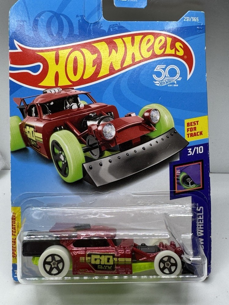 Aristo Rat HW Drag Strip Hot Wheels 50 Year Anniversary HW Glow Wheels