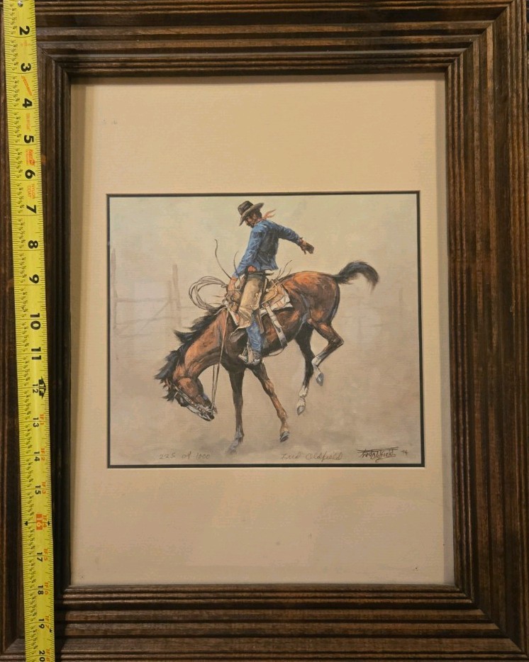 Fred Oldfield Signed Numbered Lithograph Print Oil On Canvas HTF Vintage 1974