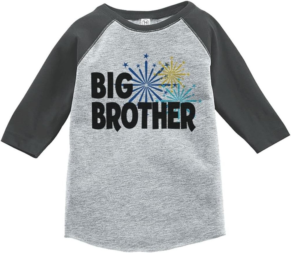 Custom Party Shop Youth Big Brother Happy New Year Raglan Grey Medium-image