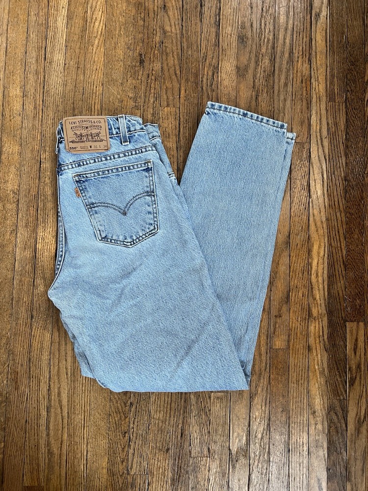 Vintage 90's Levi 550 Orange Tab Relaxed Fit Tapered Leg Men’s Jeans 31x34