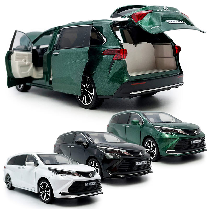 1/24 Sienna MPV Model Toy Car Diecast Toy Vehicle Alloy Metal Toys for Kids