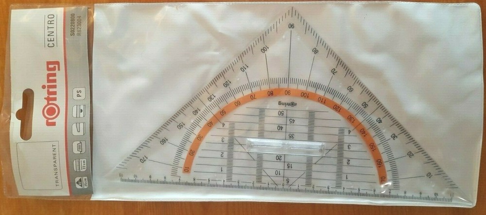 Rotring Centro Set Square Professional with handle - 23cm