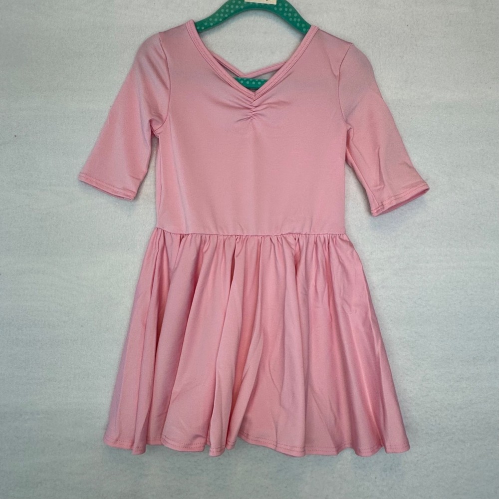 Dotdotsmile Dress Size 2T Solid Light Pink New With Tags