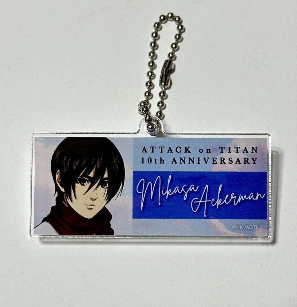 Attack On Titan Mikasa Fes Nameplate Keychain