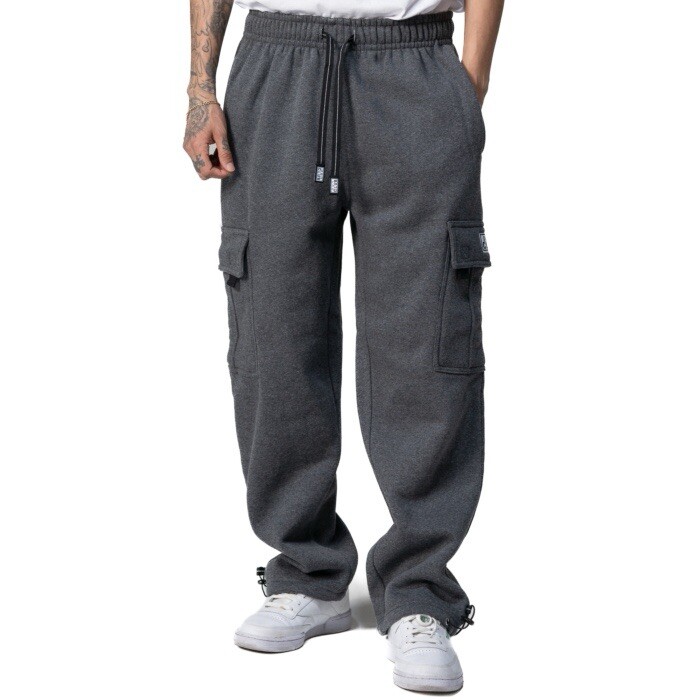 NWT Pro Club Heavyweight Fleece Cargo Sweatpants Charcoal Grey
