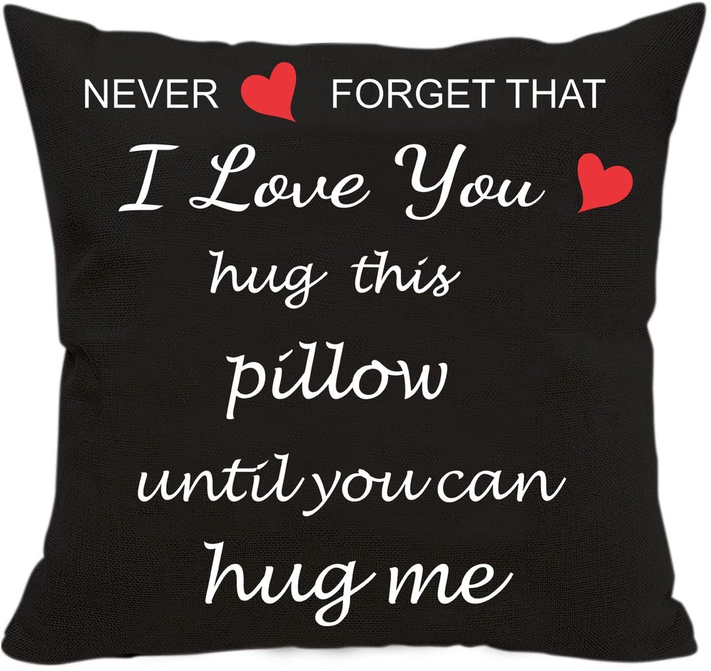 Anrkets Two Sided Printing Lover Pillow Cover I Love You Hug This Pillow Unti