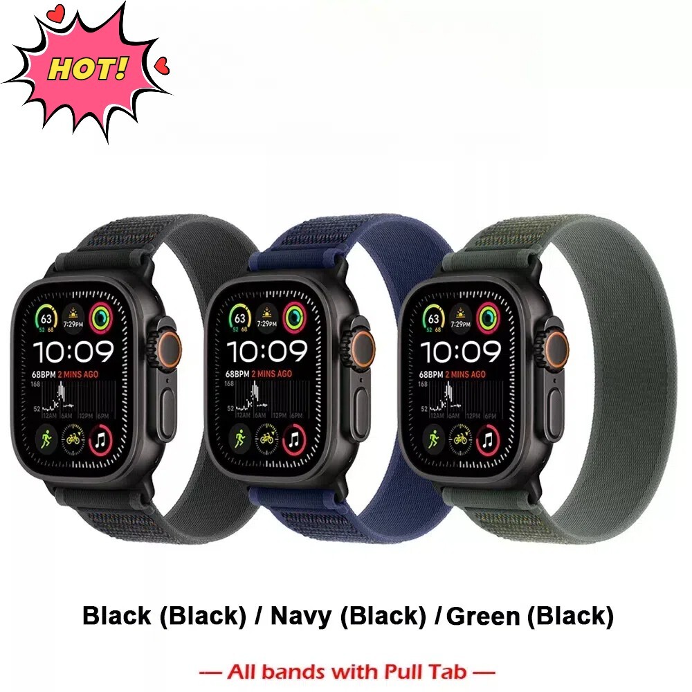 Trail Loop for Apple Watch 10 9 8 7 SE Ultra 2 42/44/45/46/49mm Nylon Sport Band