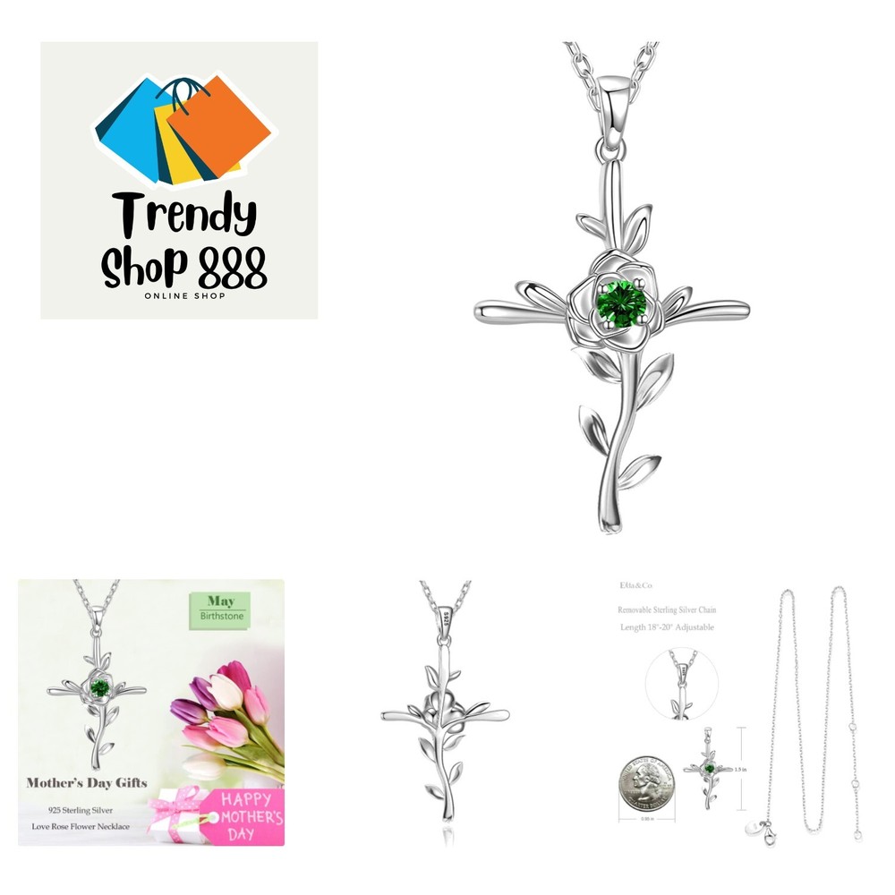 Mothers Day Birthday Gifts for Wife Mom May June July Birthstones Jewelry for...-image