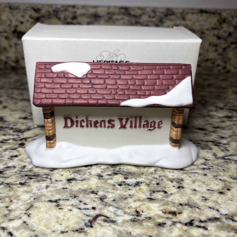 Department 56 Dickens Village Sign with Original Box Heritage Collection  