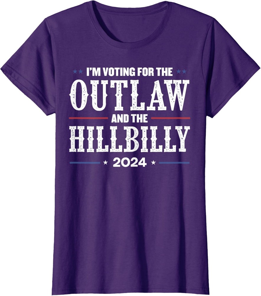 I'm Voting For The Outlaw And The Hillbilly 2024 Ladies' Crewneck T-Shirt
