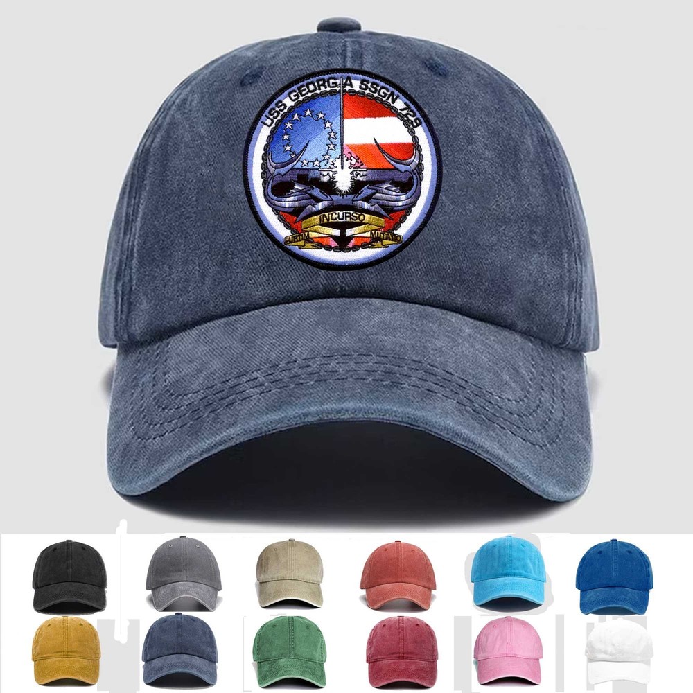 Custom Personalization Embroidered Hat SSGN-729 USS Georgia, Veteran Cap, Gift
