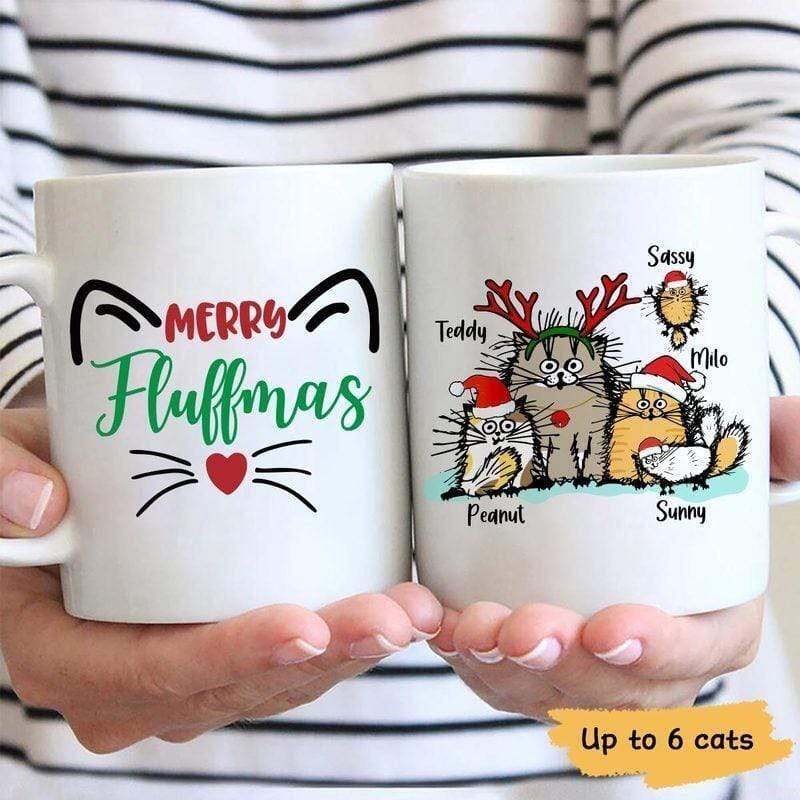 Merry Fluffmas Funny Personalized Coffee Mug Love Gift Funny Mug Personalized