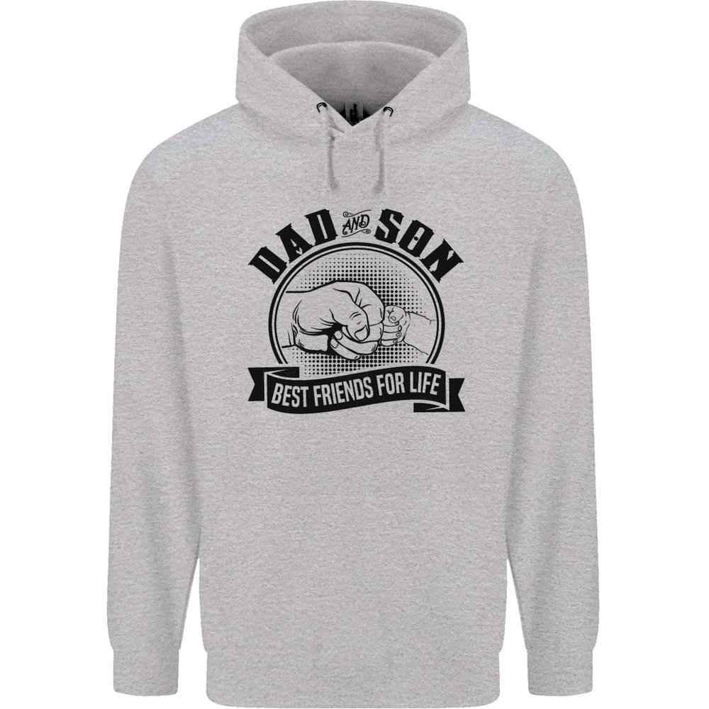 Dad & Son Best Friends Fathers Day Mens 80% Cotton Hoodie